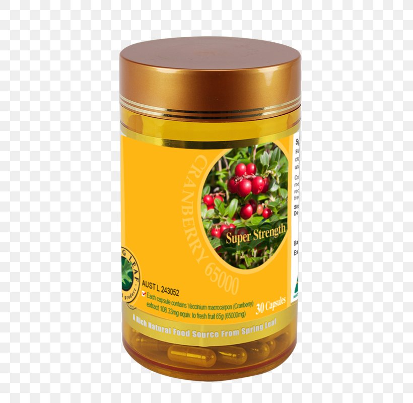 Spring Leaf Super Cranberry 65000mg Cap X 30 Capsule Fruit Dietary Supplement, PNG, 800x800px, Cranberry, Capsule, Cranberry Extract, Dietary Supplement, Extract Download Free