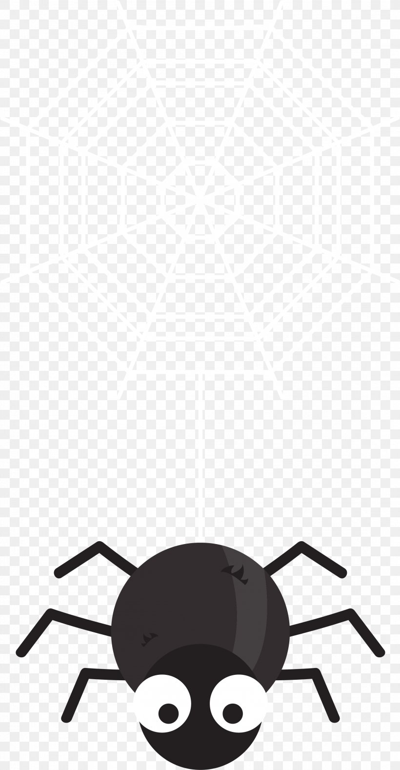 Spider Web Black House Spider, PNG, 2211x4257px, Spider, Black, Black And White, Black House Spider, Cartoon Download Free