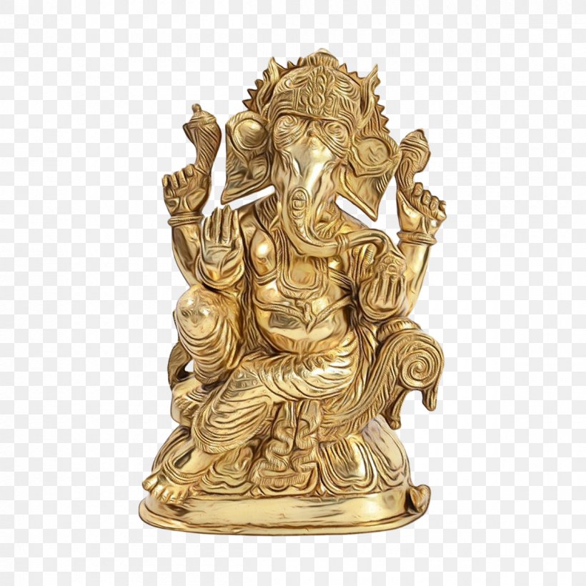 Ganesha Bronze Sculpture Statue, PNG, 1200x1200px, Ganesha, Antique, Art, Artwork, Brass Download Free