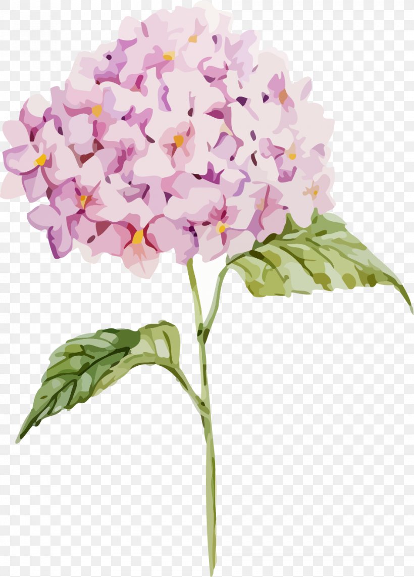Paper Oakleaf Hydrangea Euclidean Vector Clip Art, PNG, 943x1314px, Oakleaf Hydrangea, Artificial Flower, Branch, Color, Cornales Download Free