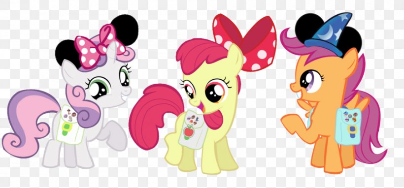 Pony Apple Bloom Horse Sweetie Belle Cutie Mark Crusaders, PNG, 900x420px, Watercolor, Cartoon, Flower, Frame, Heart Download Free