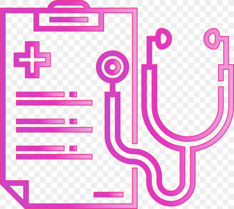 Stethoscope, PNG, 3000x2685px, Stethoscope, Line, Magenta, Pink Download Free