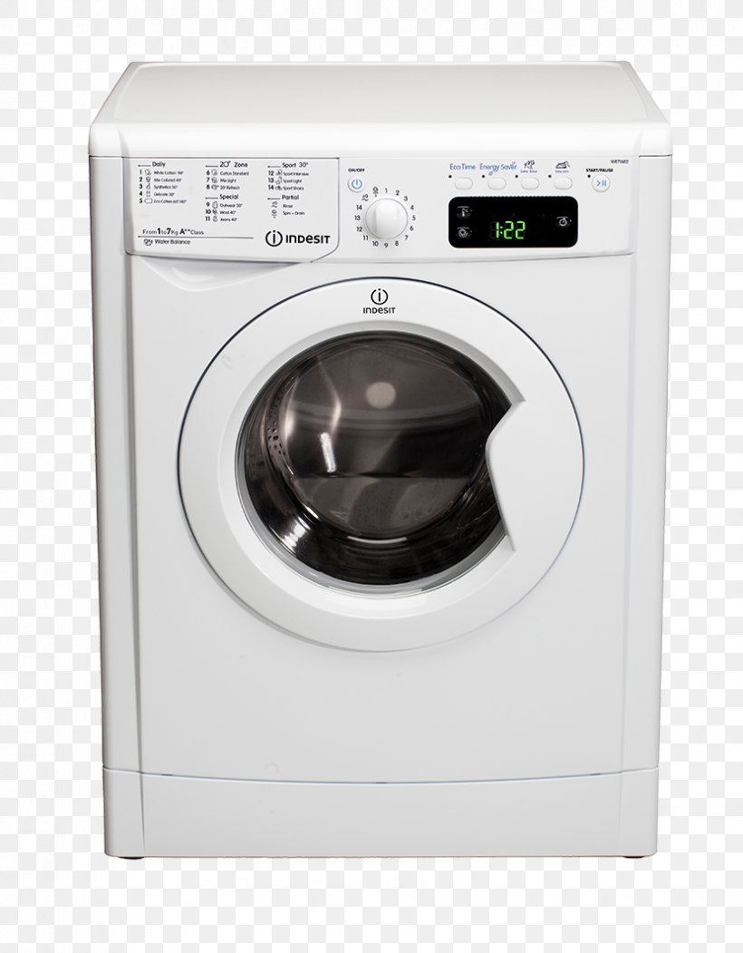 Washing Machines Indesit Co. Speed Queen Clothes Dryer Indesit Eco Time IWE71682, PNG, 830x1064px, Washing Machines, Cleaning, Clothes Dryer, Haier, Home Appliance Download Free