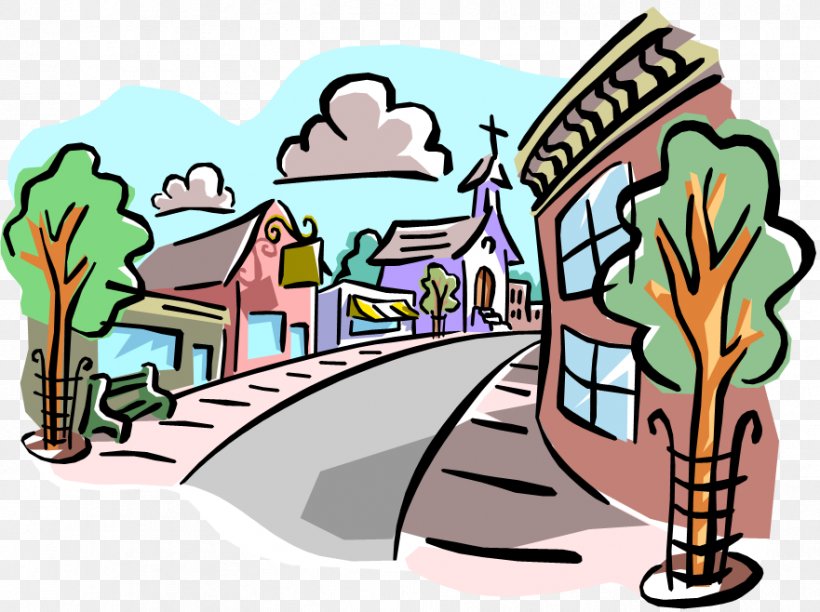 Neighbourhood Clip Art, PNG, 881x658px, Neighbourhood, Art, Cartoon, Community, Community Of Place Download Free