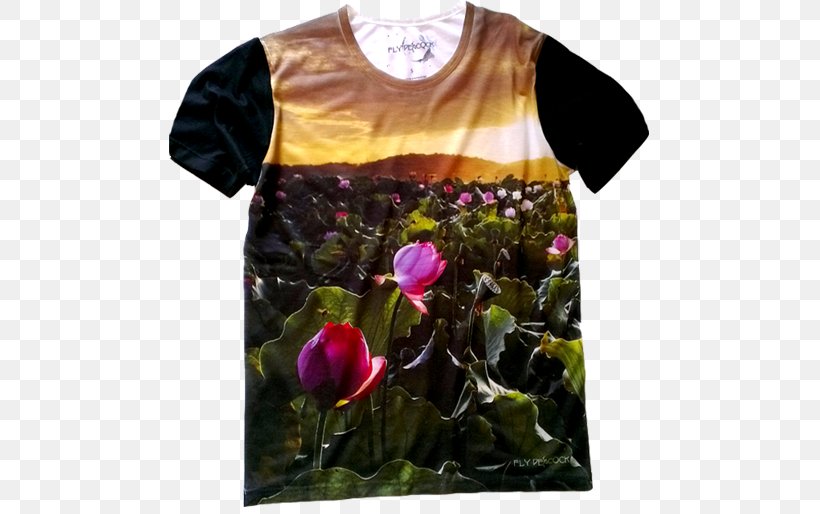 T-shirt Sleeve Flowering Plant Outerwear, PNG, 500x514px, Tshirt, Clothing, Flower, Flowering Plant, Magenta Download Free