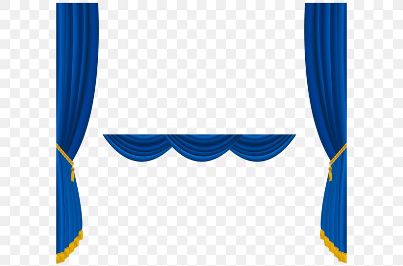 Theater Drapes And Stage Curtains Clip Art, PNG, 600x542px, Window Blinds Shades, Bedroom, Blue, Cinema, Cobalt Blue Download Free