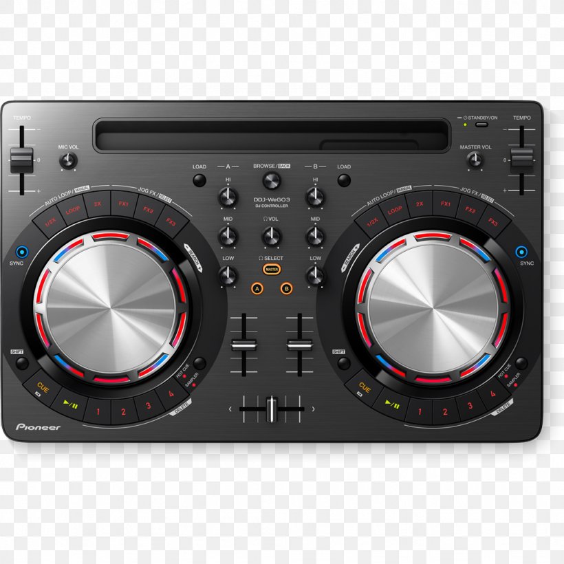 DJ Controller Pioneer DJ Disc Jockey Djay Pioneer DDJ-WeGO3, PNG, 1024x1024px, Watercolor, Cartoon, Flower, Frame, Heart Download Free