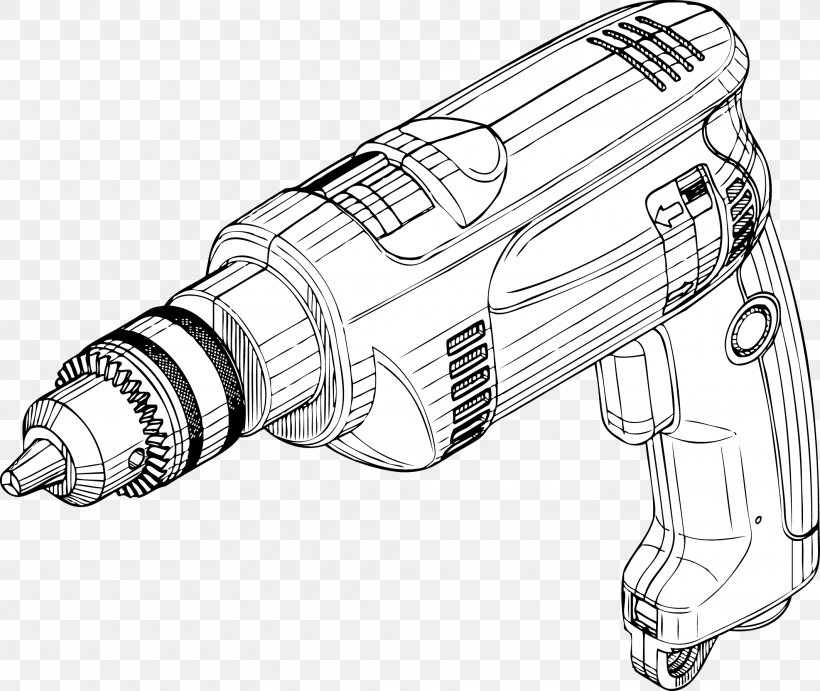 Drill Bit Electric Drill Clip Art, PNG, 2126x1792px, Drill, Auto Part, Automotive Design, Black And White, Collet Download Free