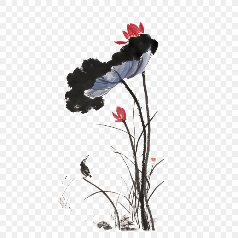 Ink Wash Painting Bird-and-flower Painting, PNG, 1019x1019px, Ink Wash Painting, Birdandflower Painting, Chinese Painting, Flora, Flower Download Free