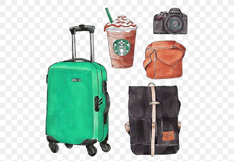 Baggage Suitcase Backpack American Tourister Travel, PNG, 564x564px, Fashion Sketchbook, Art, Backpack, Bag, Baggage Download Free