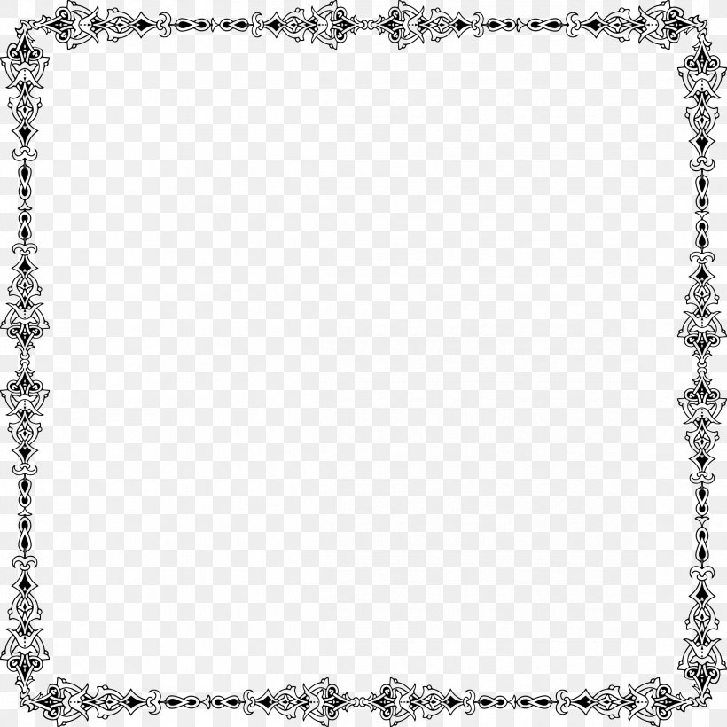 Desktop Wallpaper Clip Art, PNG, 2332x2332px, Picture Frames, Art, Black And White, Body Jewelry, Chain Download Free