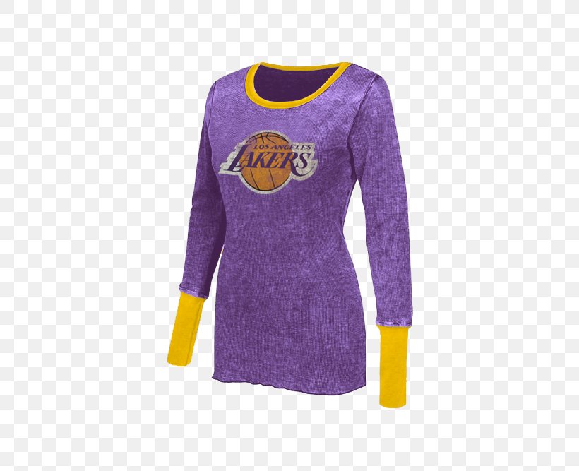 Los Angeles Lakers Long-sleeved T-shirt Long-sleeved T-shirt NBA, PNG, 500x667px, Watercolor, Cartoon, Flower, Frame, Heart Download Free