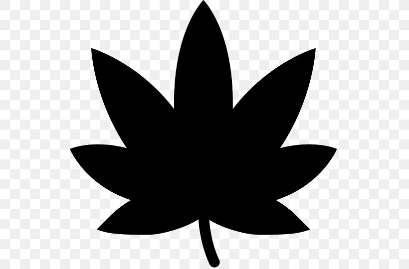 Cannabis Sativa Skunk Leaf, PNG, 540x540px, Cannabis Sativa, Black And White, Cannabidiol, Cannabigerol, Cannabinol Download Free