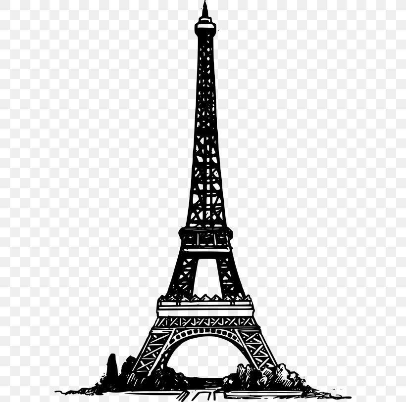 Eiffel Tower Drawing, PNG, 600x813px, Eiffel Tower, Architecture, Blackandwhite, Drawing, Landmark Download Free