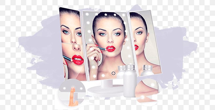 Light-emitting Diode Cosmetics Mirror Make-up, PNG, 702x419px, Light, Beauty, Brush, Cheek, Cosmetics Download Free