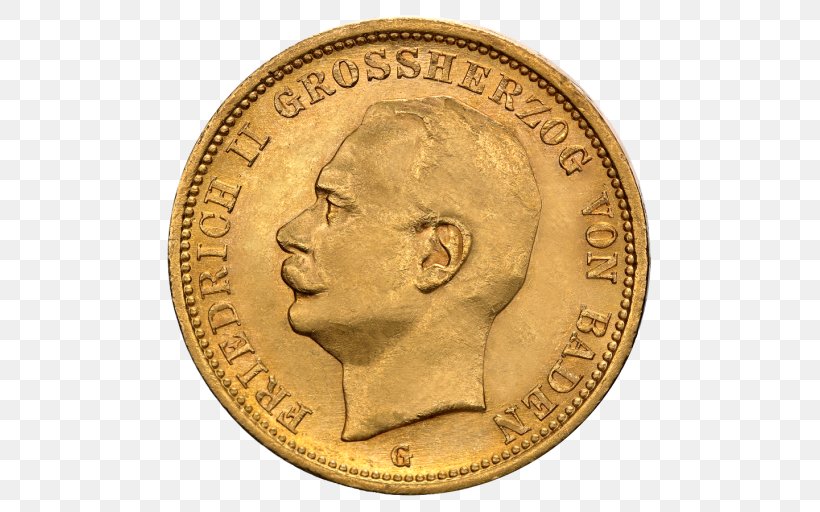 Gold Coin Kingdom Of Prussia Gold Coin Deutsche Mark, PNG, 512x512px, Coin, Ancient History, Bronze Medal, Cash, Copper Download Free