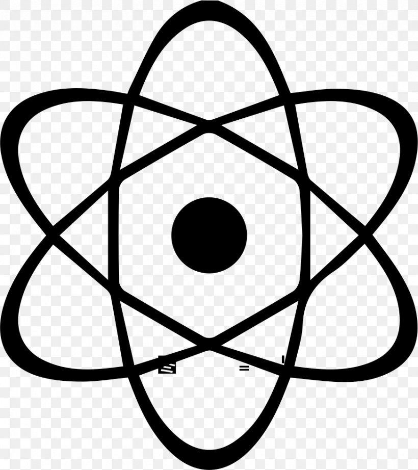Atomic Nucleus Clip Art, PNG, 872x981px, Atom, Atomic Nucleus, Atommodell, Black And White, Chemistry Download Free