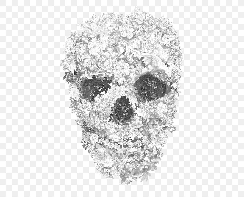 Calavera Skull Art Flower Skull Art, PNG, 500x661px, Calavera, Alexander Mcqueen, Art, Artist, Black And White Download Free