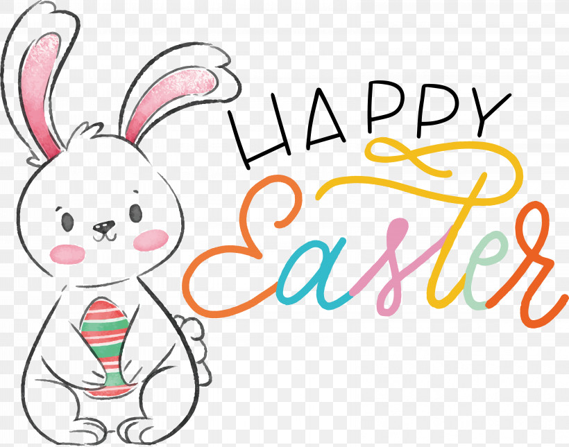 Easter Bunny, PNG, 6529x5137px, Easter Bunny, Cartoon, Flower, Happiness, Meter Download Free