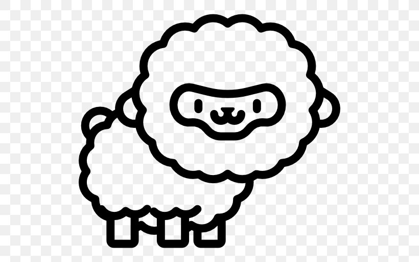 Sheep, PNG, 512x512px, Puppy, Area, Black, Black And White, Coloring Book Download Free