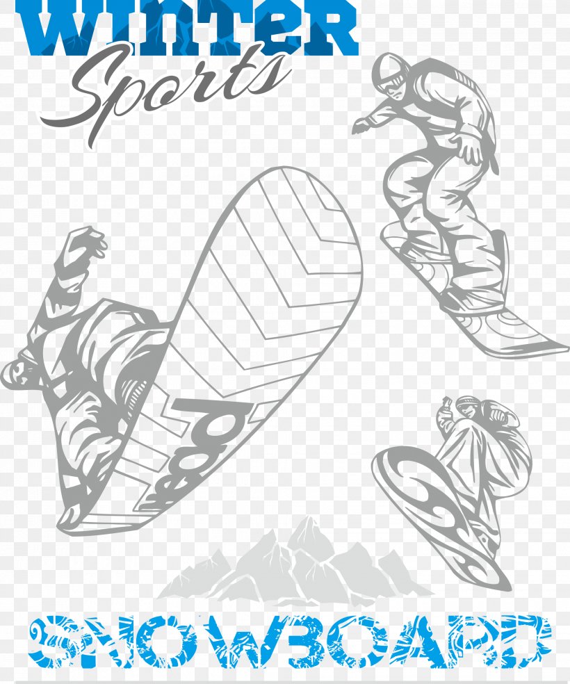 Snowboarding Illustration, PNG, 2037x2445px, Snowboarding, Area, Art, Artwork, Black And White Download Free