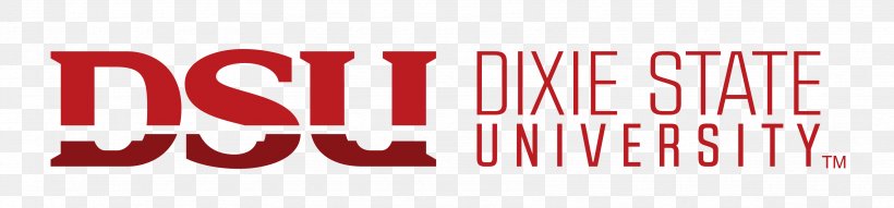 Dixie State University Logo Brand Font, PNG, 3375x788px, Dixie State University, Brand, Logo, Red, Text Download Free