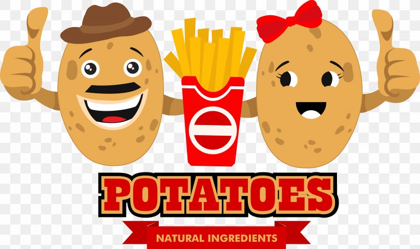 French Fries Potato Chip Cartoon, PNG, 4608x2743px, French Fries, Advertising, Brand, Cartoon, Couch Potato Download Free