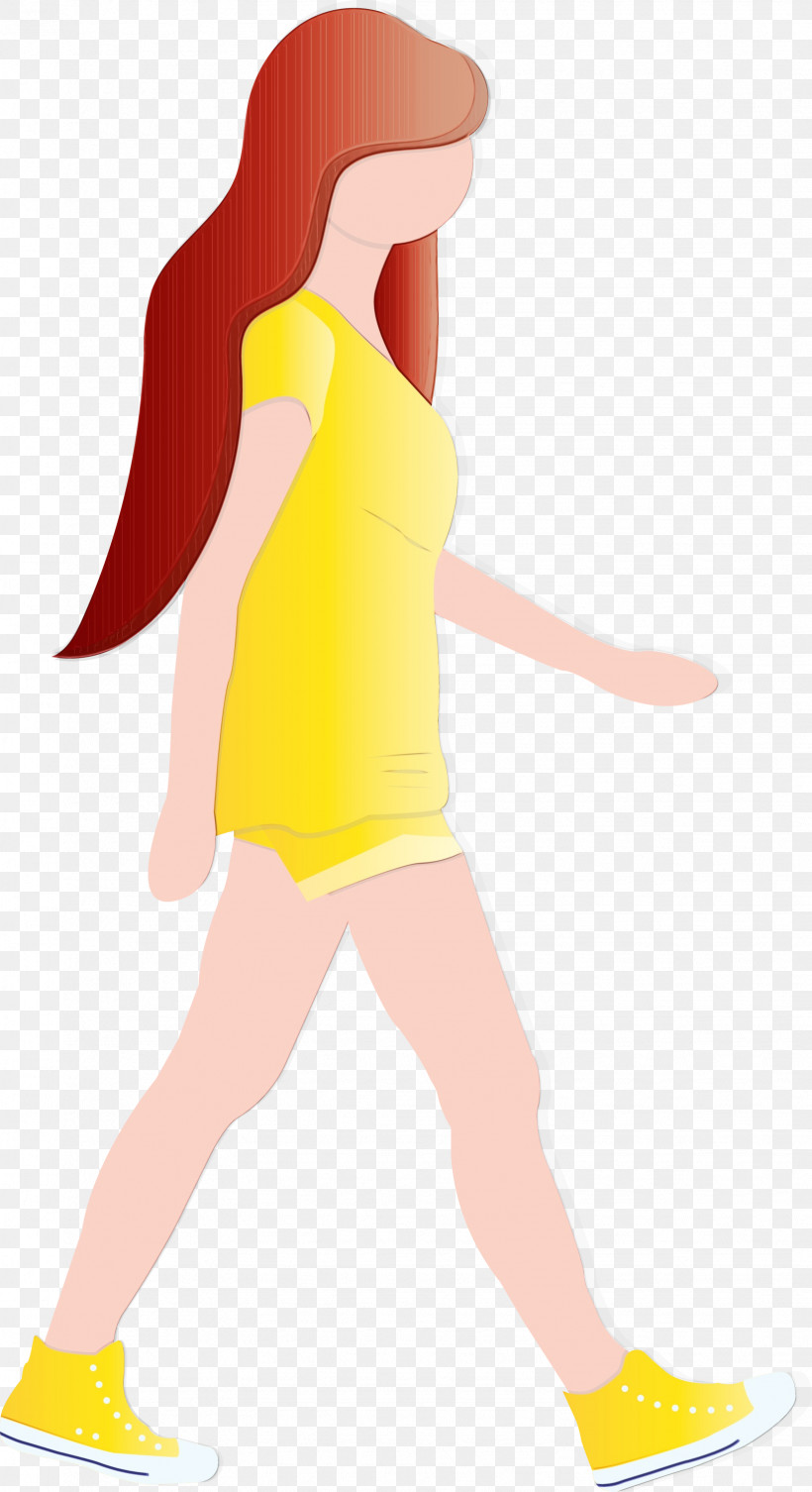 Cartoon Yellow Costume Animation, PNG, 1633x3000px, Girl, Animation, Cartoon, Costume, Paint Download Free