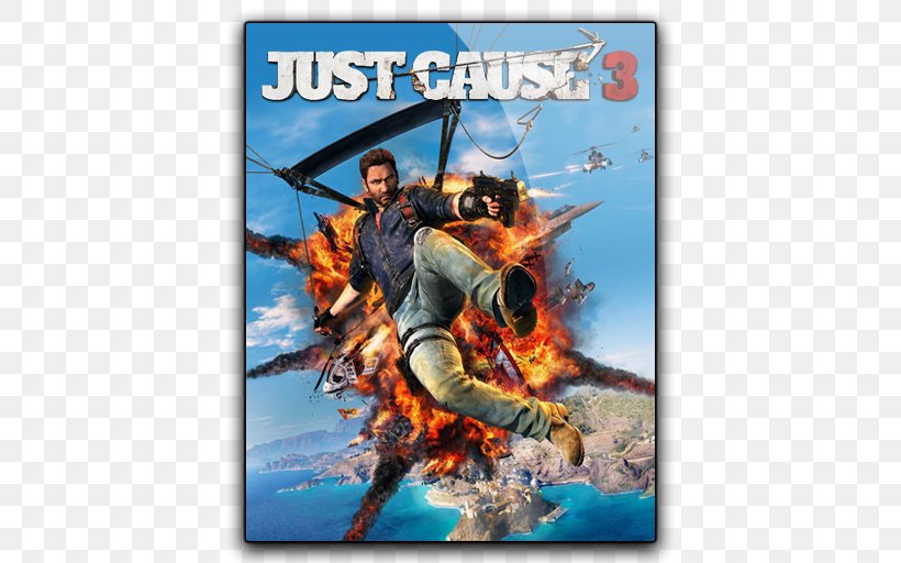 Just Cause 3 Just Cause 2 Mad Max PlayStation 4, PNG, 512x512px, Just Cause 3, Advertising, Avalanche Studios, Downloadable Content, Ign Download Free