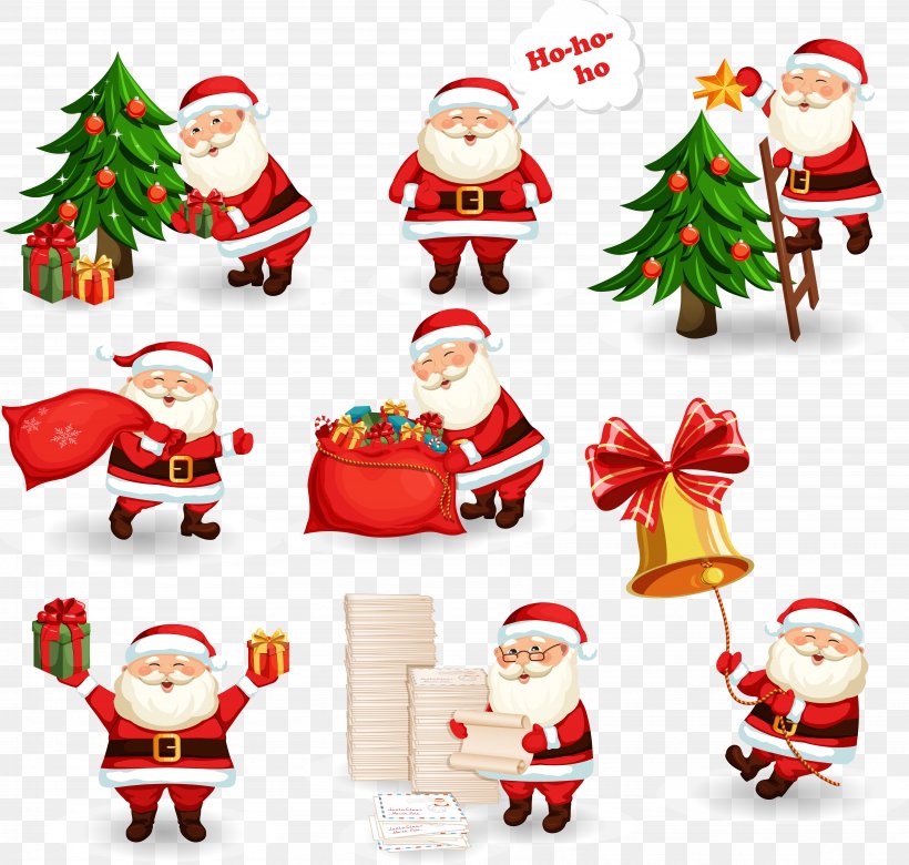 Santa Claus Christmas Gift Illustration, PNG, 7083x6739px, Santa Claus, Cartoon, Character, Christmas, Christmas Card Download Free