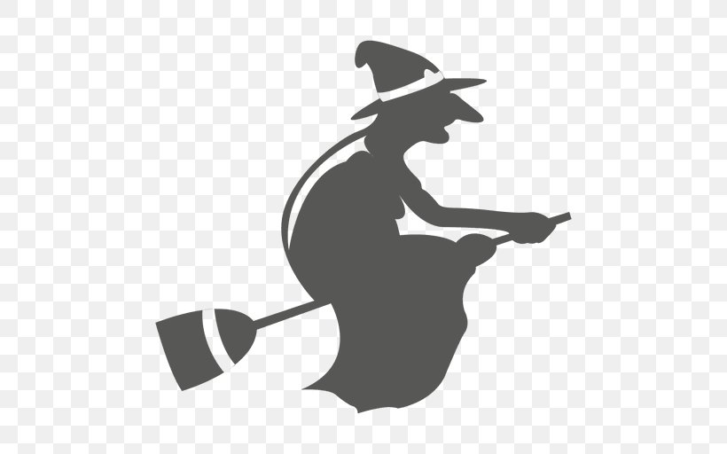 Broom T-shirt Logo Witch, PNG, 512x512px, Broom, Black, Black And White, Brush, Dustpan Download Free