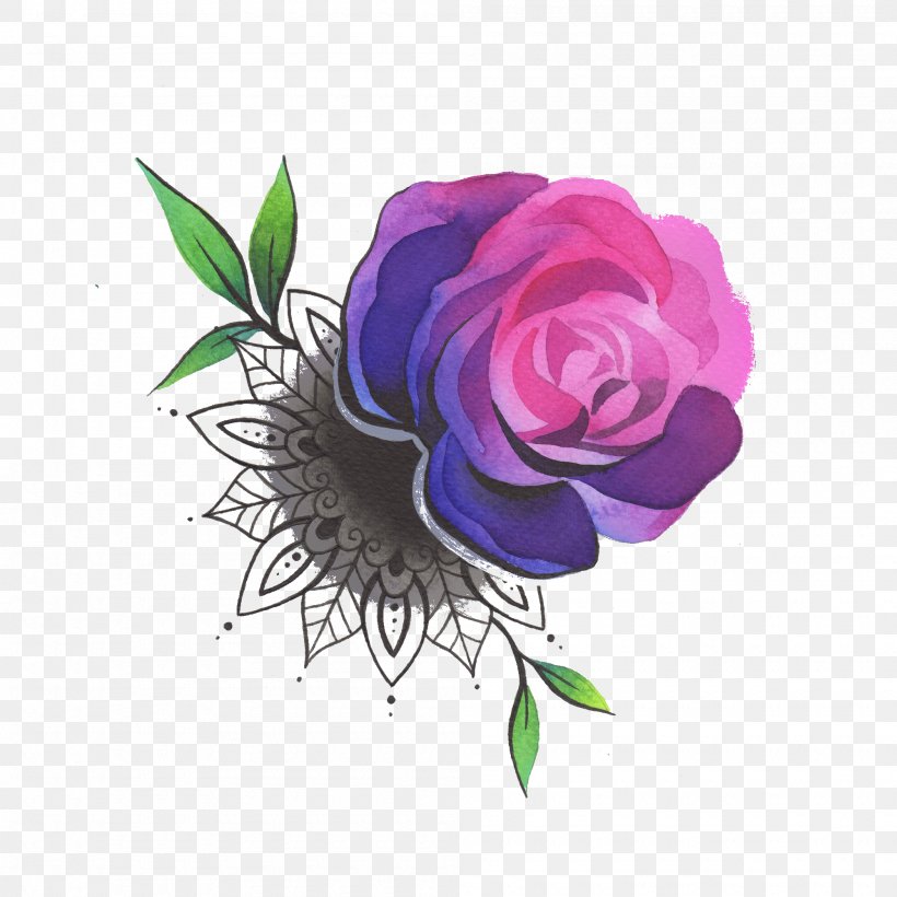 Garden Roses Centifolia Roses Tattoo Flower, PNG, 2000x2000px, Garden Roses, Abziehtattoo, Centifolia Roses, Cut Flowers, Flora Download Free