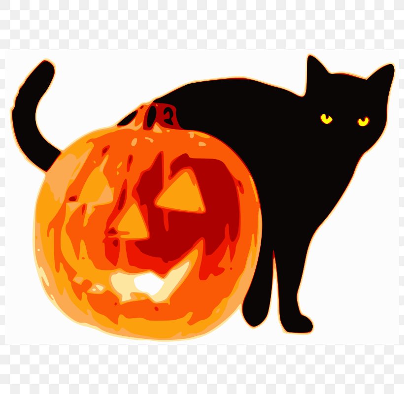Jack-o-lantern Halloween Pumpkin Clip Art, PNG, 800x800px, Jackolantern, Black Cat, Calabaza, Carnivoran, Carving Download Free