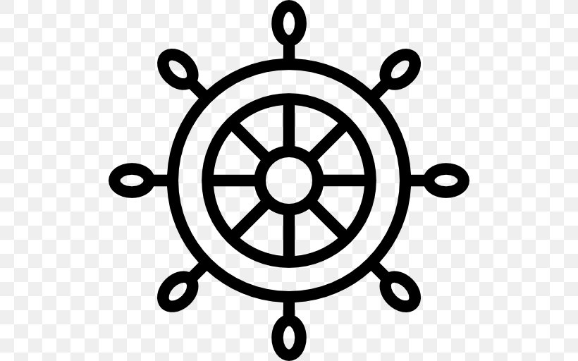 Ship's Wheel Car Boat Steering, PNG, 512x512px, Car, Area, Black And White, Boat, Carboat Download Free