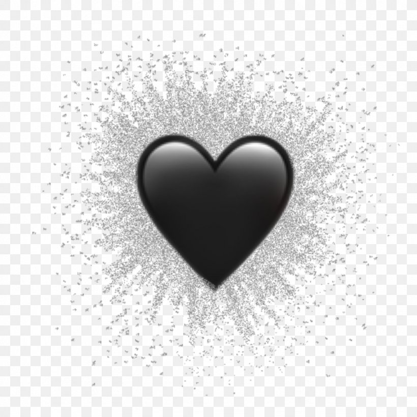 Black Heart Emoji, PNG, 1024x1024px, Heart, Blackandwhite, Emoji, Logo, Love Download Free