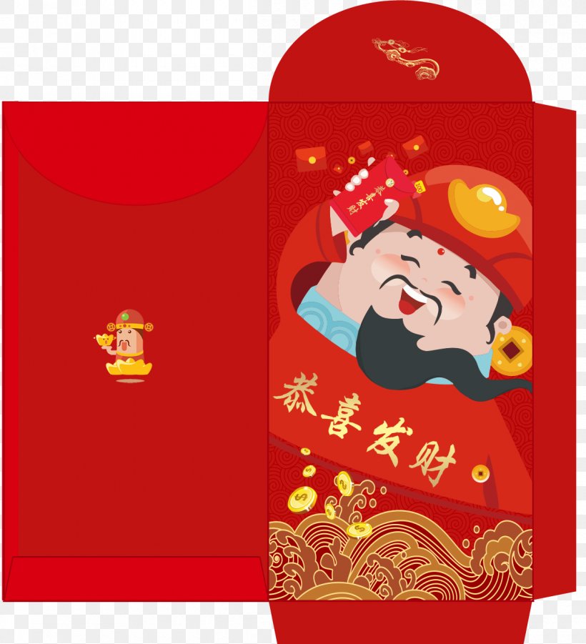 Chinese New Year Red Envelope, PNG, 1200x1319px, Chinese New Year, Art, Caishen, Double Happiness, Fat Choy Download Free