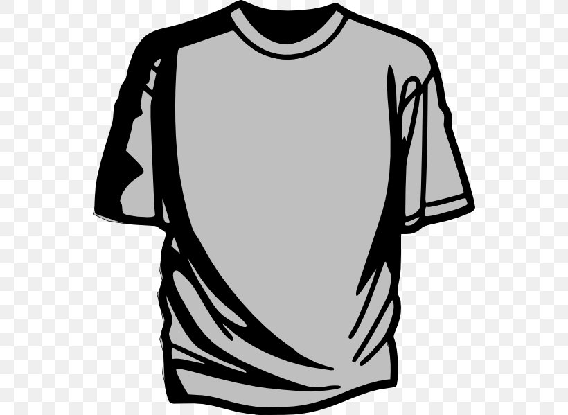T-shirt Clothing Clip Art, PNG, 552x599px, Tshirt, Black, Black And ...