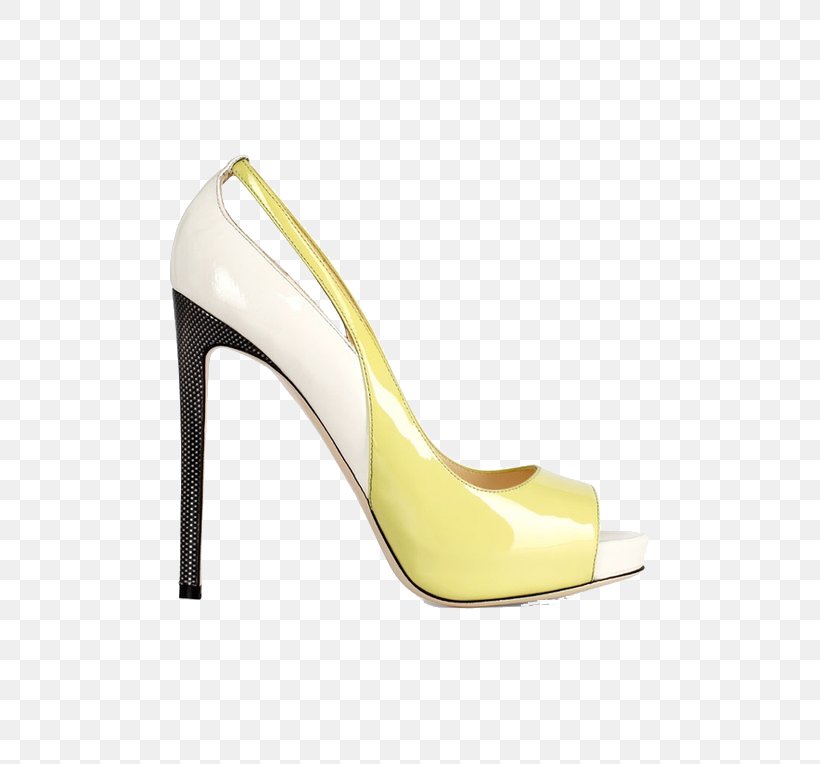 Yellow Shoe, PNG, 510x764px, Yellow, Basic Pump, Beige, Footwear, Heel Download Free