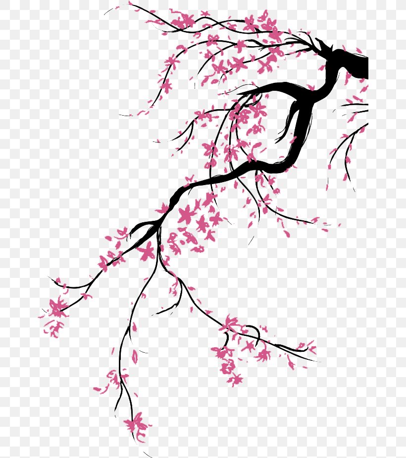 Cherry Blossom Drawing Painting, PNG, 668x923px, Cherry Blossom, Art, Blossom, Branch, Cherry Download Free