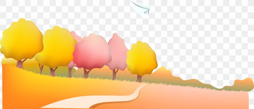 Paper Airplane Landscape Illustration, PNG, 7324x3169px, Paper, Airplane, Autumn, Drawing, Flower Download Free
