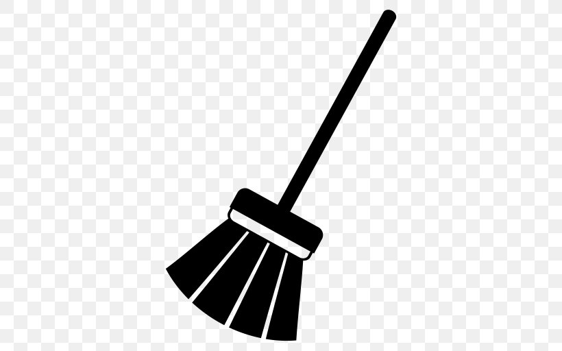 Broom Brush Cleaning, PNG, 512x512px, Broom, Black, Black And White, Brush, Cleaner Download Free