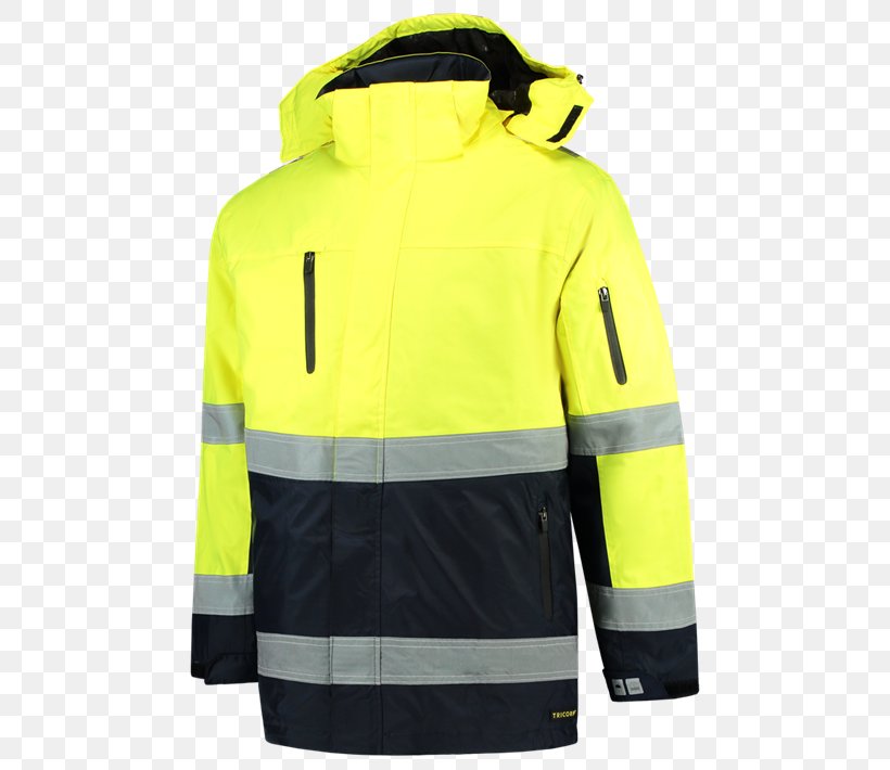 Hoodie Yellow Jacket High-visibility Clothing ISO 20471, PNG, 710x710px, Hoodie, Black, Clothing, High Visibility Clothing, Highvisibility Clothing Download Free