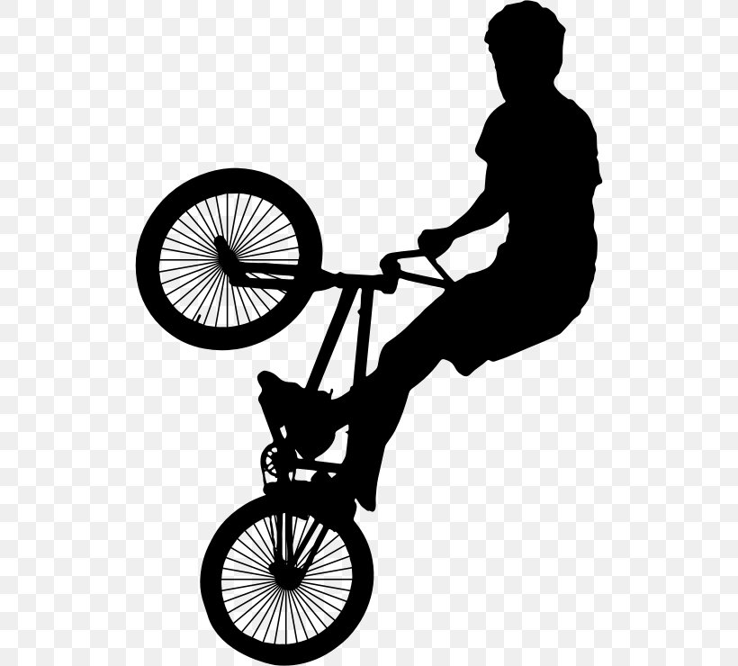 BMX Bike Silhouette Bicycle Clip Art, PNG, 520x740px, Bmx, Bicycle, Bicycle Accessory, Bicycle Drivetrain Part, Bicycle Frame Download Free