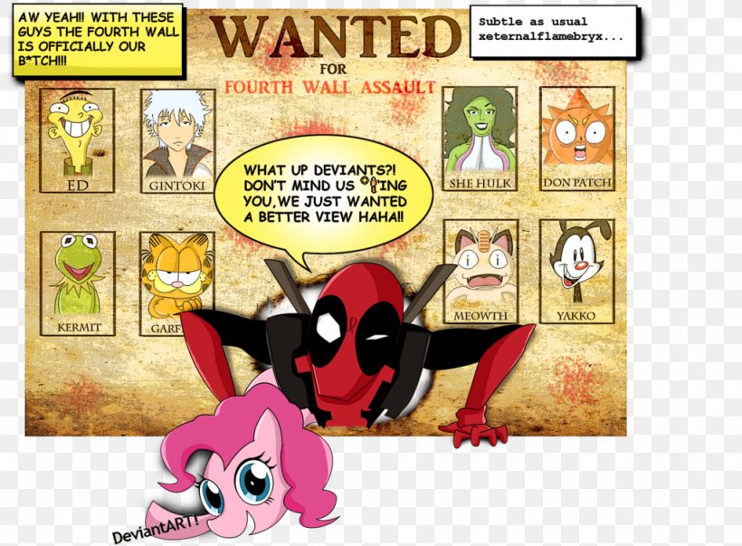 Deadpool Pinkie Pie Fourth Wall Comics Art, PNG, 1024x754px, Deadpool, Animaniacs, Art, Cartoon, Comics Download Free