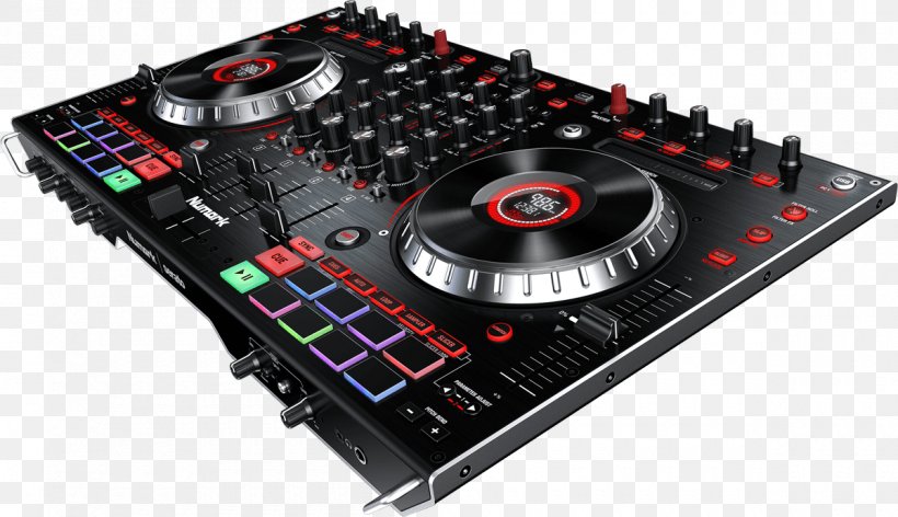 DJ Controller Numark Industries Disc Jockey Numark NS6II, PNG, 1200x691px, Dj Controller, Audio, Audio Control Surface, Audio Equipment, Audio Mixers Download Free