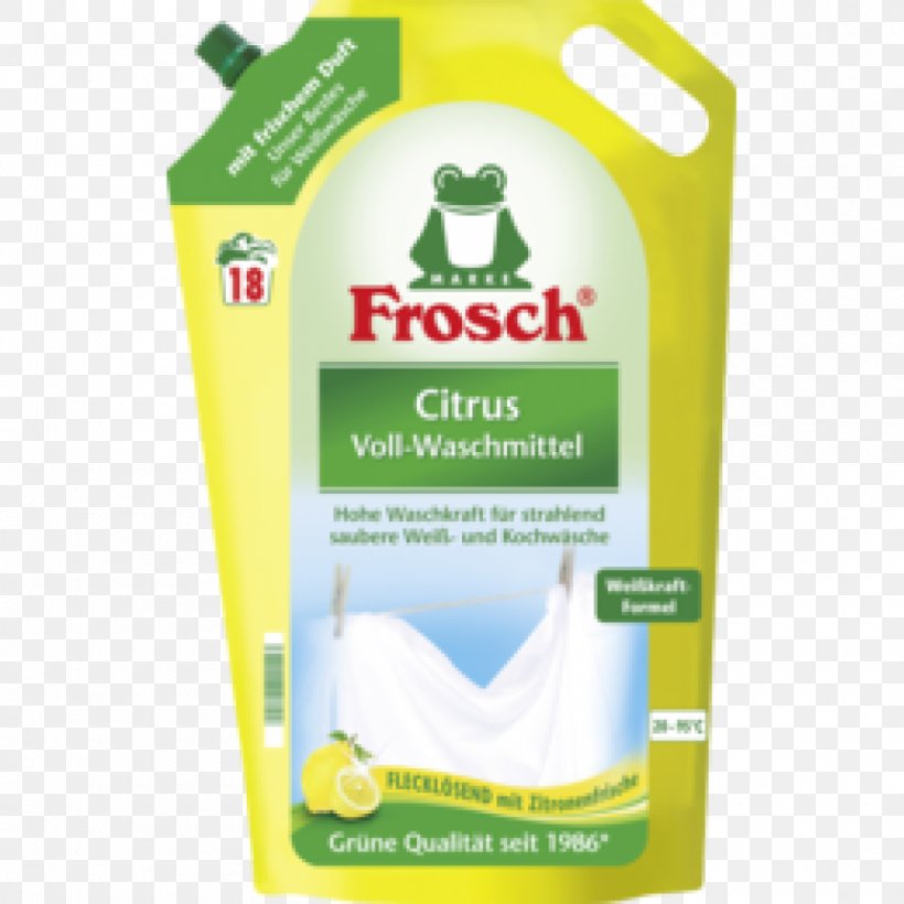 Frosch Laundry Detergent Textile, PNG, 1000x1000px, Frosch, Citric Acid, Cleaning Agent, Cleanliness, Detergent Download Free