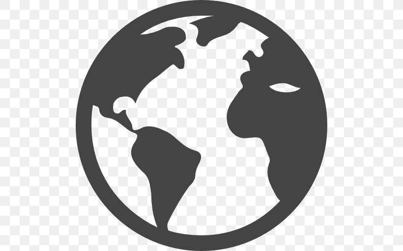 Globe World Clip Art, PNG, 512x512px, Globe, Black And White, Drawing, Map, Monochrome Download Free