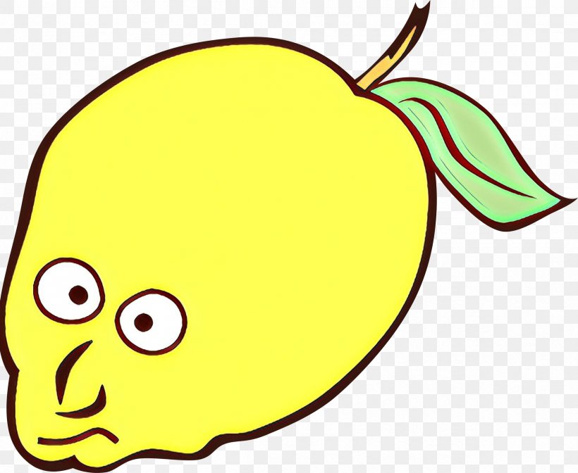 Yellow Clip Art Fruit Head Leaf, PNG, 2392x1962px, Cartoon, Fruit, Head, Leaf, Pear Download Free