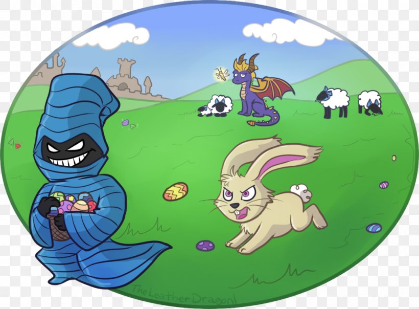 Easter Bunny Dragon Easter Egg Spyro: A Hero's Tail, PNG, 1041x768px, Easter Bunny, Art, Cartoon, Deviantart, Dragon Download Free