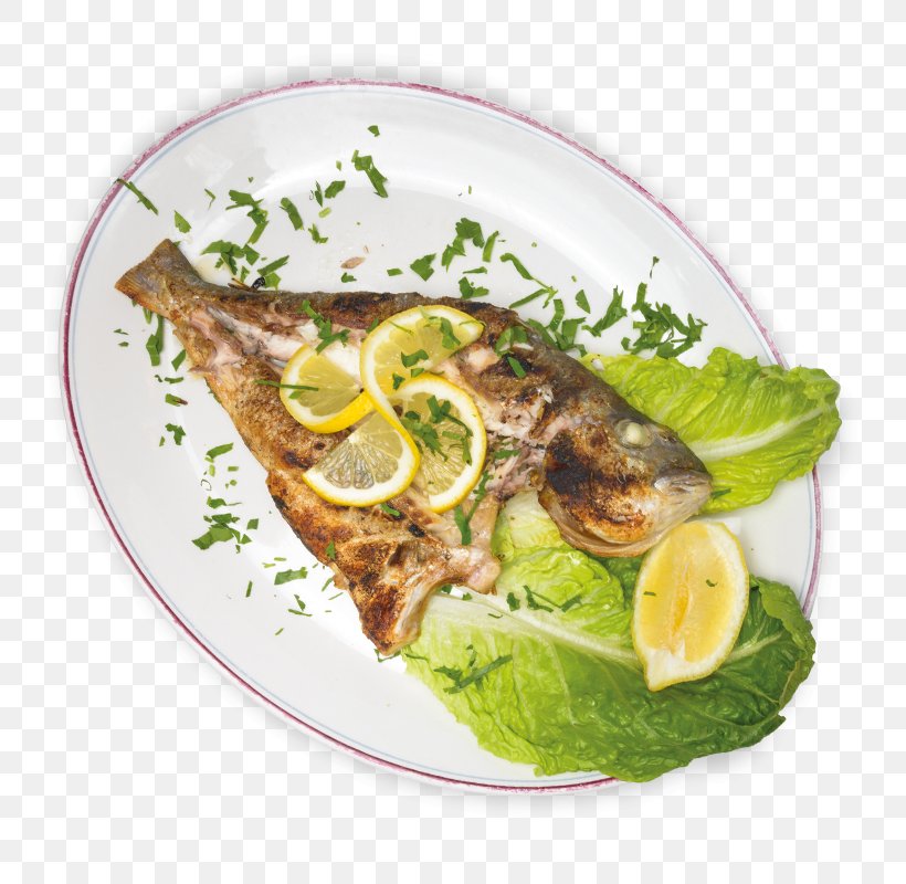 Fish Vegetarian Cuisine Dish Meat Garnish, PNG, 800x800px, Fish, Chicken As Food, Dish, Dishware, Food Download Free